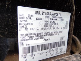 2008 Ford F-250 Lariat Black Crew Cab 6.4L Turbo Diesel AT 4WD #F23212